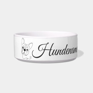 Tigela French Bulldog Line Art personalized bowl