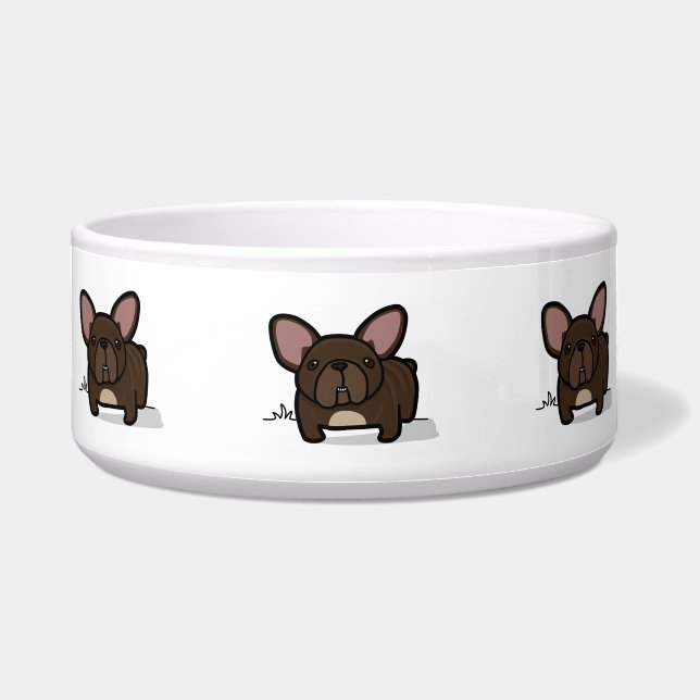 Tigela Frenchie rajado (Frente)