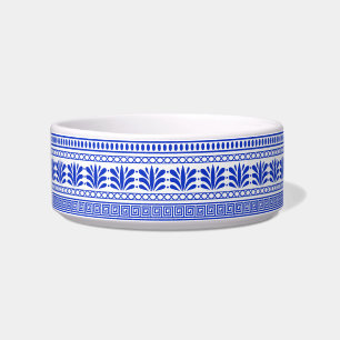 Tigela Frete Grego, Padrão Mediterrânico, Azul