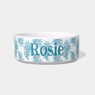 Tigela Frilly Frond em Rosa e Aqua