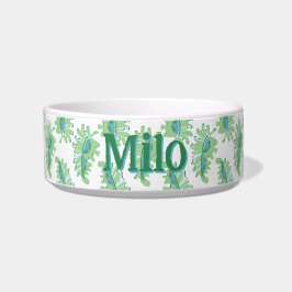Tigela Frilly Frond em Verde e Água