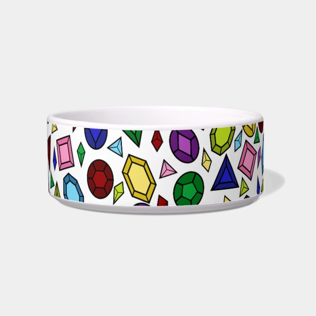 Tigela Fun Royal Rainbow Gemstones and Jewelry Pattern (Esquerda)