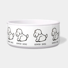 Tigela Funny Cartoon Sitting Good Dog Bowl