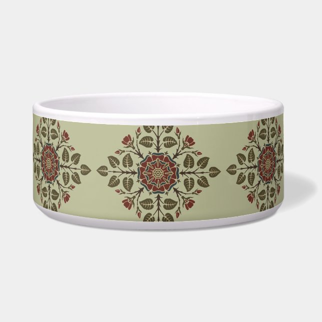 Tigela G.A. Audsley Art Nouveau Rose Floral Pattern (Frente)