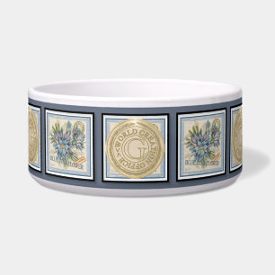 Tigela G. Flor azul do Instituto de Criação