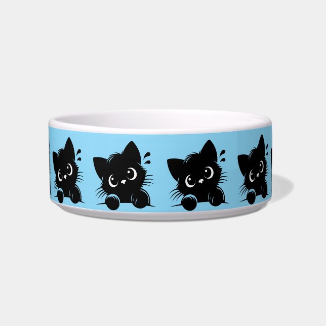 Tigela Gato Curioso Personalizado  (Frente)