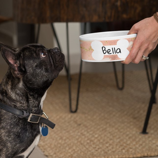 Tigela Gato de Animais de Companhia rosa Dourado Marble P (Criador carregado)