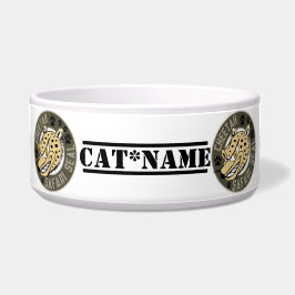 Tigela Gato de Selo Personalizado Cheetah Safari