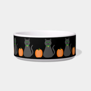 Tigela Gato e Abóbora do Halloween