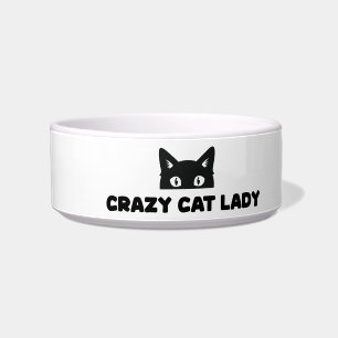 Tigela Gato Louco, Lady Cerâmica Pet Bowl