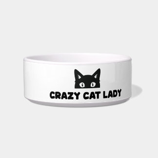 Tigela Gato Louco, Lady Cerâmica Pet Bowl