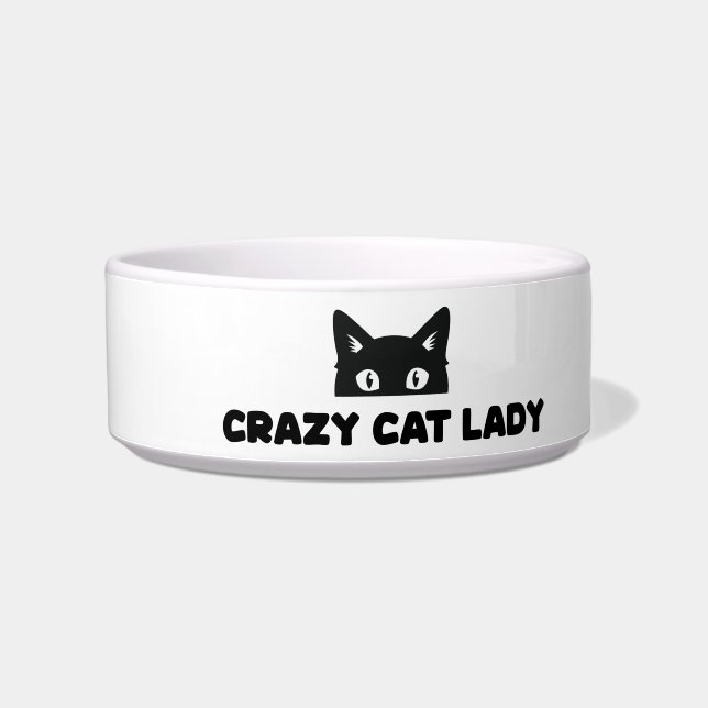 Tigela Gato Louco, Lady Cerâmica Pet Bowl (Esquerda)