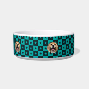 Tigela Gato Monograma Personalizado de Acessório Pet Eleg