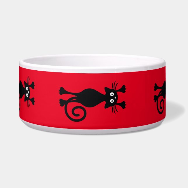 Tigela Gato preto de estimação (Frente)