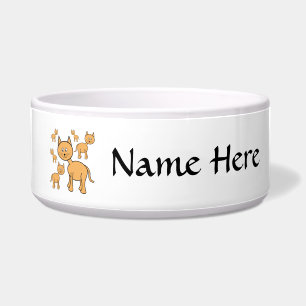 Tigela Gatos bonitos do gengibre.  Desenhos animados do