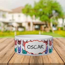 Tigela Gatos de Cartoon Bonitos