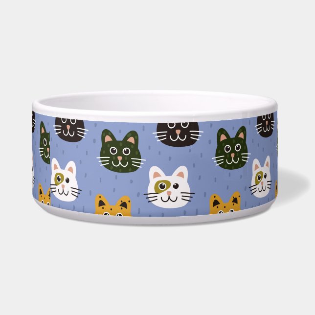 Tigela Gatos de desenho animado fofos (Frente)