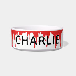 Tigela Gatos Legal de Sangue de Halloween Personalizados