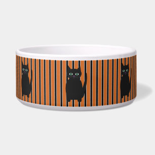 Tigela Gatos Pretos de Halloween Divertidos e Elegantes