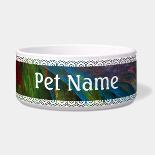 Tigela Gênesis Blue Abstrato Art Dog Bowl