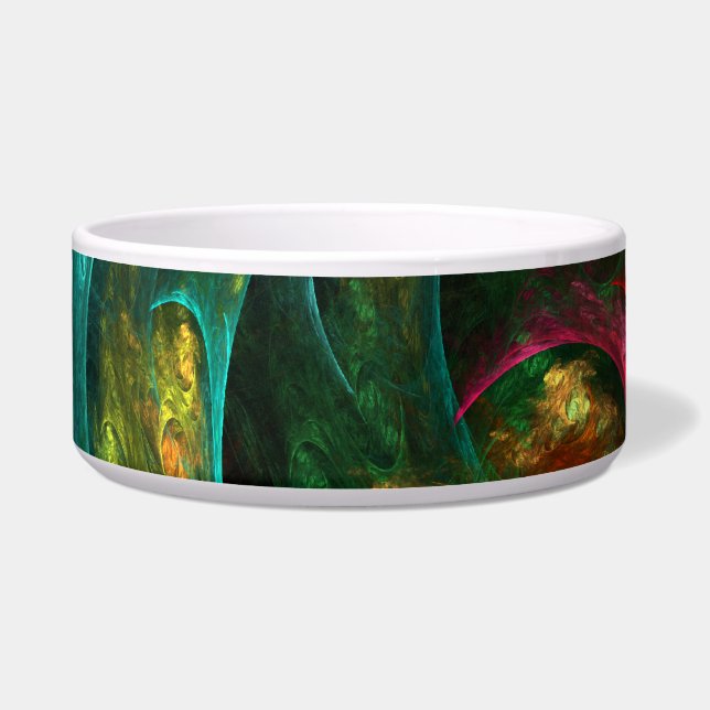 Tigela Gênesis Nova Abstrato Art Dog Bowl (Frente)