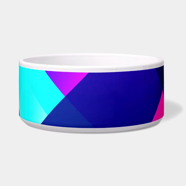 Tigela Geométrico, Azul e Teal, Imagem DIY (Frente)