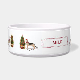 Tigela German shepherd Engraçado Cachorro de Natal com Ár