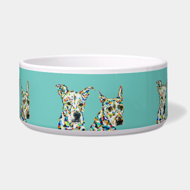 Tigela German shepherd Shar pei e Pitbull Labrador Bowl (Frente)