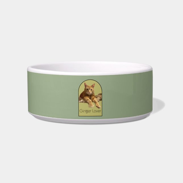 Tigela Ginger Sage Green Cerâmica Pet Bowl (Frente)