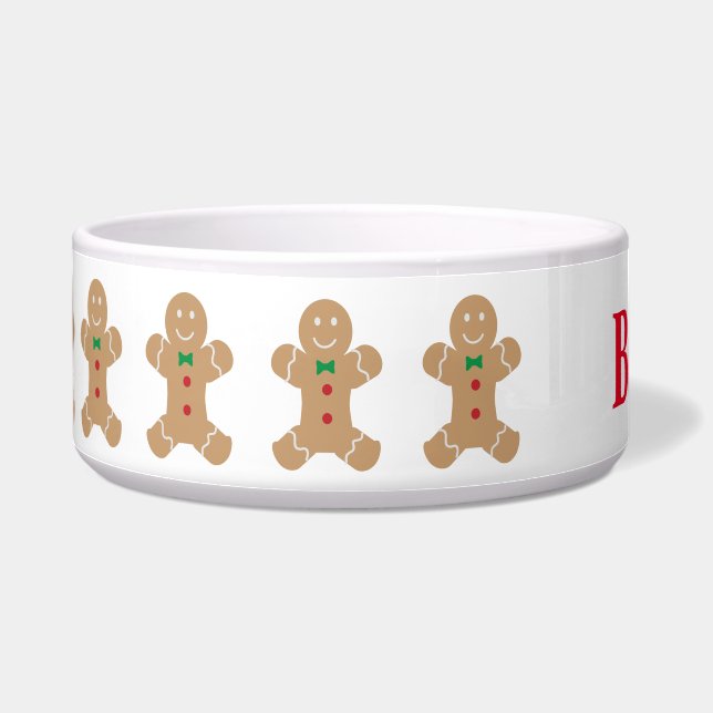 Tigela Gingerbread Man com nome personalizado (Esquerda)