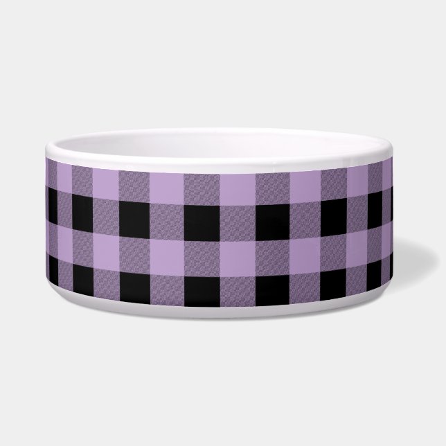 Tigela GIngham Lilás e Preto (Frente)
