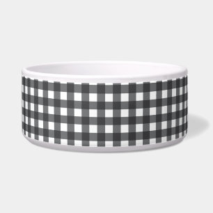 Tigela Gingham Preto e Branco