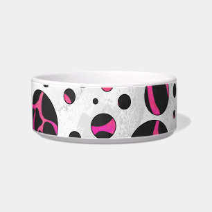 Tigela Girafa Impressão Rosa Choque e Preto