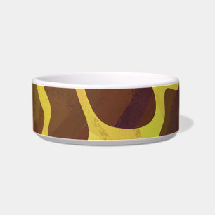 Tigela Giraffe Brown e Impressão Amarelo