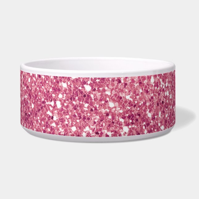 Tigela Girly Pink Glitter Sparkle Glitz  (Frente)