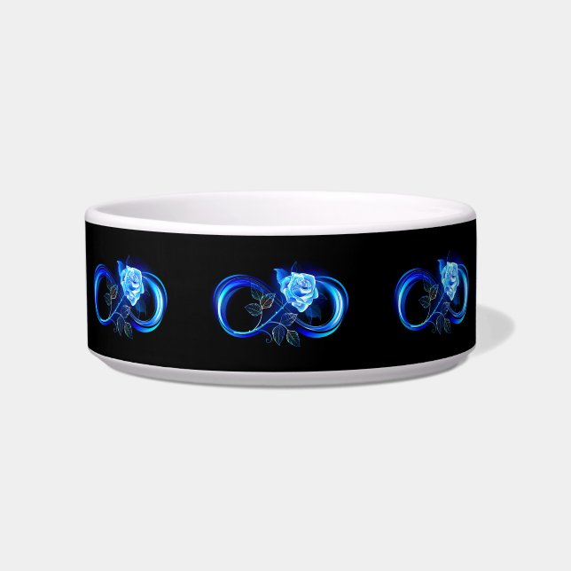 Tigela Glowing infinity with blue rose (Frente)