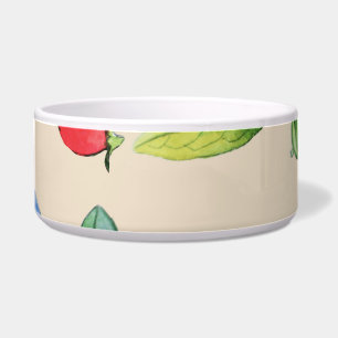 Tigela Goji, mirtilo: padrão de ilustração de aquarela.
