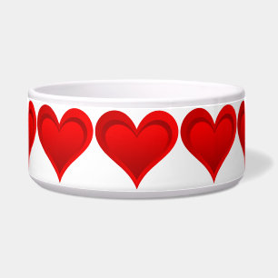 Tigela Gradações VERMELHO AMOR CORAÇÃO + texto e ideias
