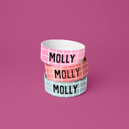 Tigela Gráfica Xadrez Coral Simples Feminina Moder