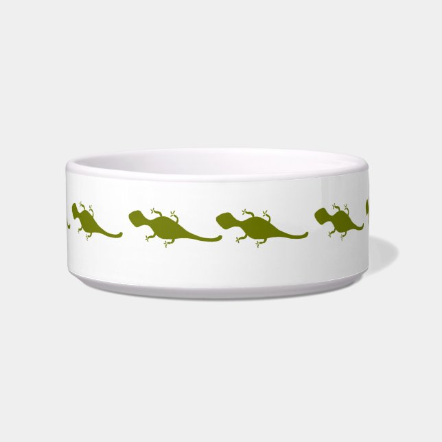 Tigela Green Southwestern Art Lizard (Frente)