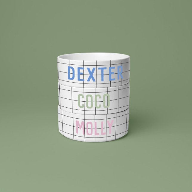 Tigela Grelha de Verificação Geométrica Moderna Verde Sim (Criador carregado)