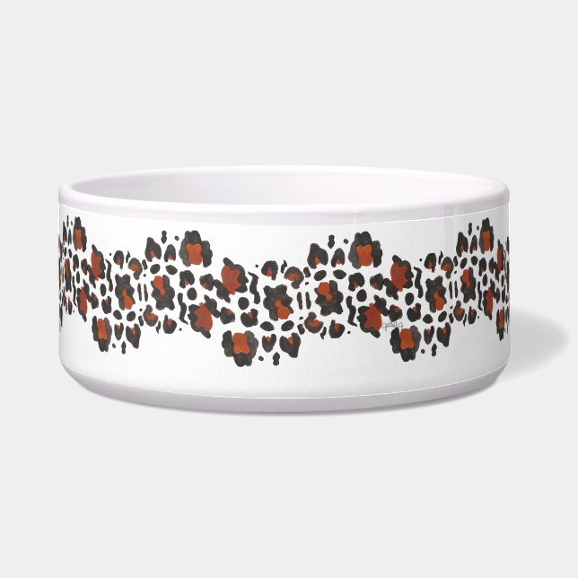 Tigela Grrr Wild Animal Print Chevron Large Pet Bowl (Frente)