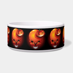 Tigela Halloween Skull e Pumpkin
