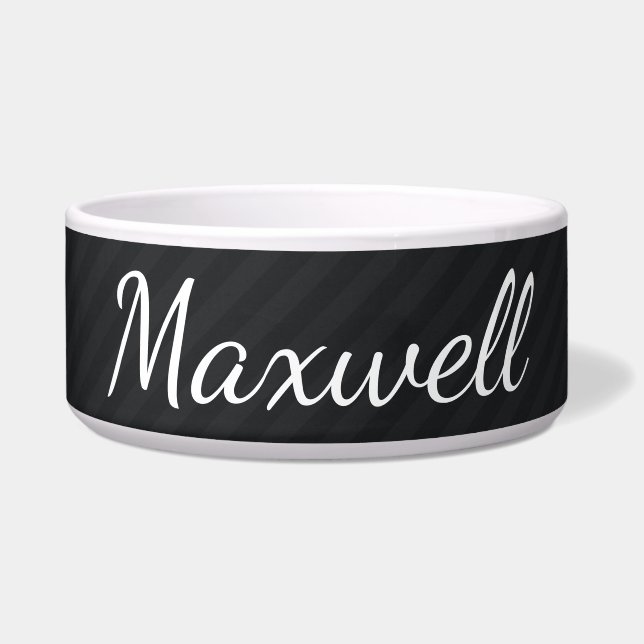 Tigela HAMbyWhiteGlove - Dog comida Bowl - Preto/Preto (Frente)