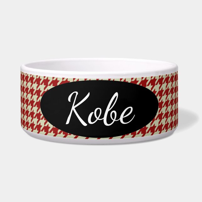 Tigela HAMbyWhiteGlove - Dog comida Bowl - Red Houndstoot (Frente)