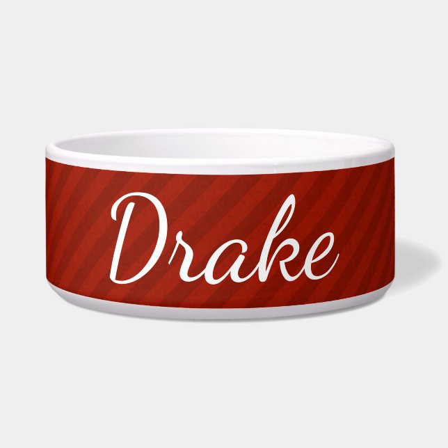 Tigela HAMbyWhiteGlove - Dog comida Bowl - Vermelho/Verme (Frente)