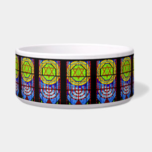 Tigela Hanukkah vela o Windows com iluminação traseira do