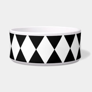 Tigela Harlequin preto e branco