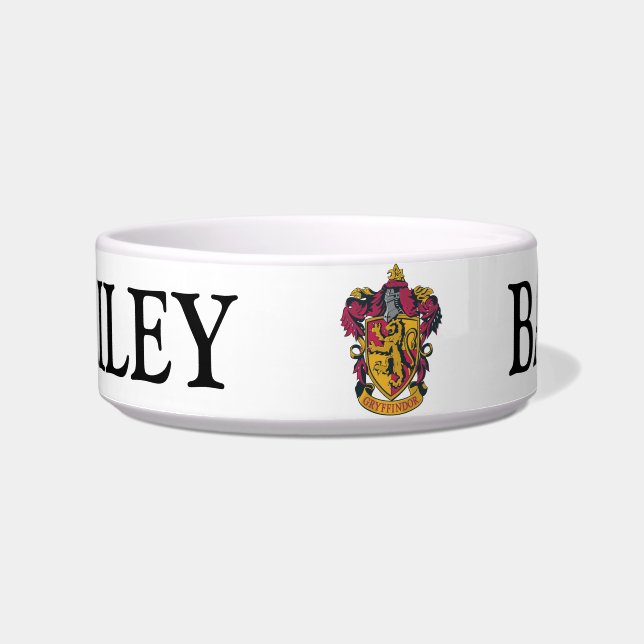 Tigela Harry Potter | Brasão da Gryffindor Dourado e Verm (Frente)
