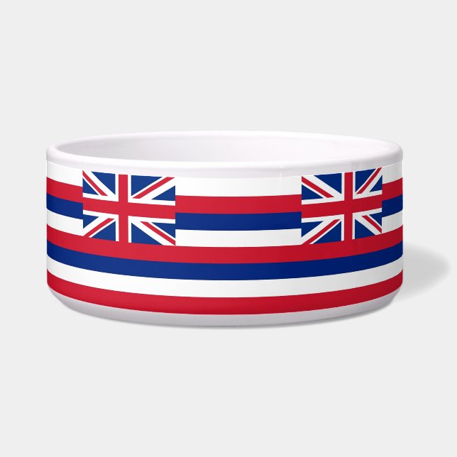 Tigela Hawaii State Flag Pet Bowl (Frente)